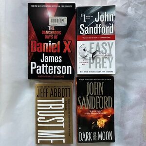 BARGAIN: 4 books by John Sanford, James Patterson, & Jeff Abbott; Mysteries